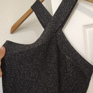Elegant Black Glitter Dress